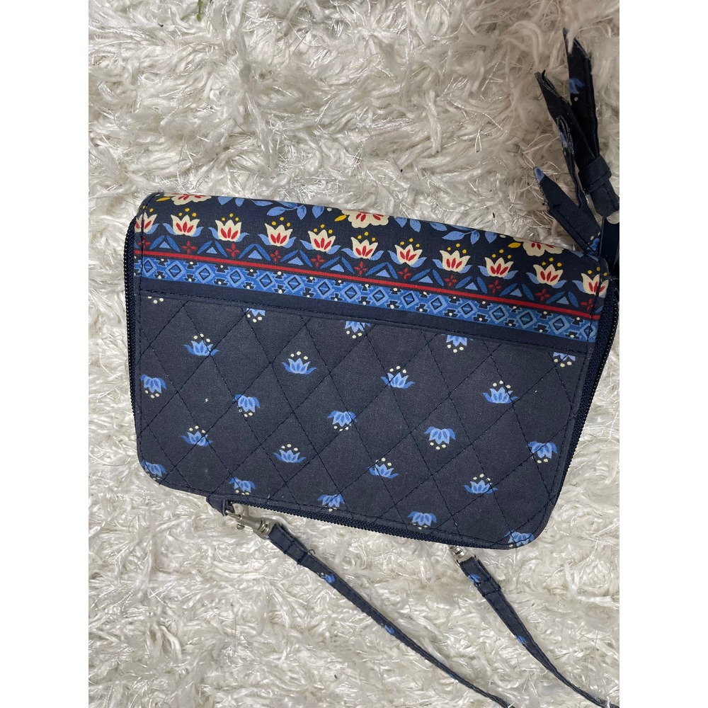 Blue/Floral Crossbody Purse